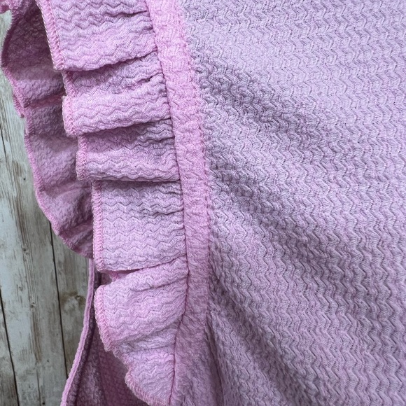 Cato Pink Ruffled Flutter Sleeve Blouse - Picture 6 of 9